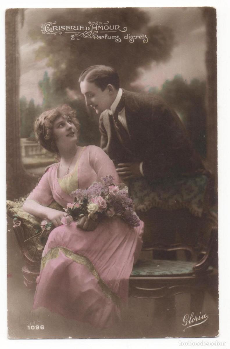 Postcards: Postal francesa principios del XX- escrita-Rom&aacute;ntica-
