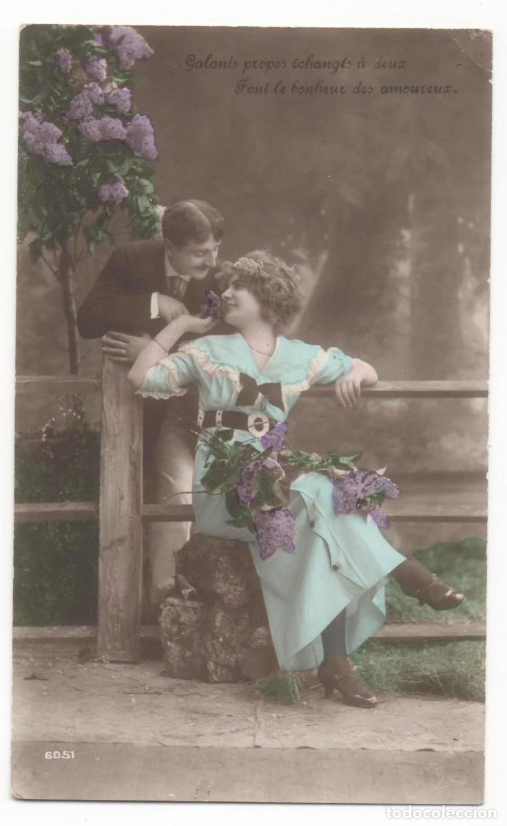 Postcards: Postal francesa principios del XX- escrita-Rom&aacute;ntica-