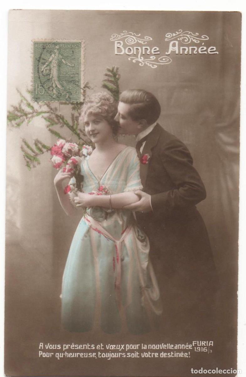 Postales: Postal francesa principios del XX- escrita-Rom&aacute;ntica-