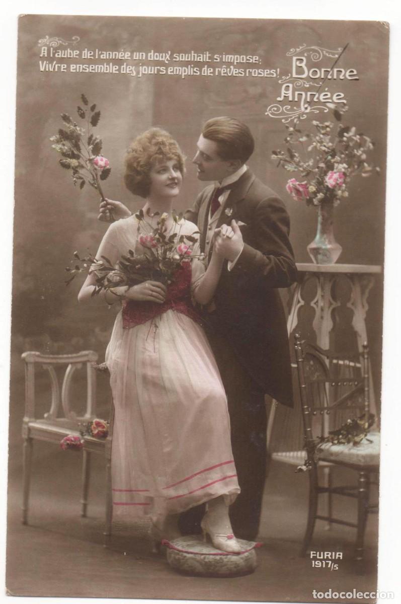 Postales: Postal francesa principios del XX- escrita-Rom&aacute;ntica-