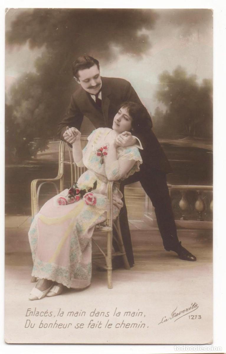 Postales: Postal francesa principios del XX- escrita-Rom&aacute;ntica-