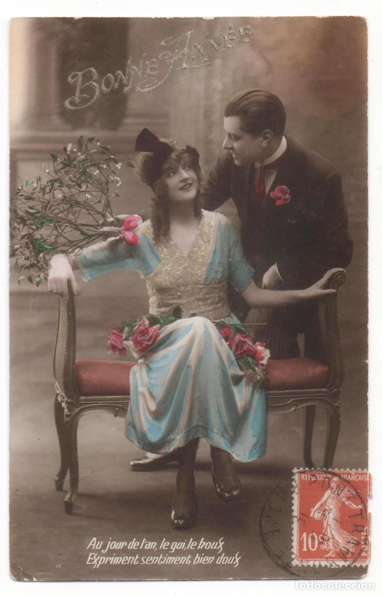 Postales: Postal francesa principios del XX- circulada-Rom&aacute;ntica-