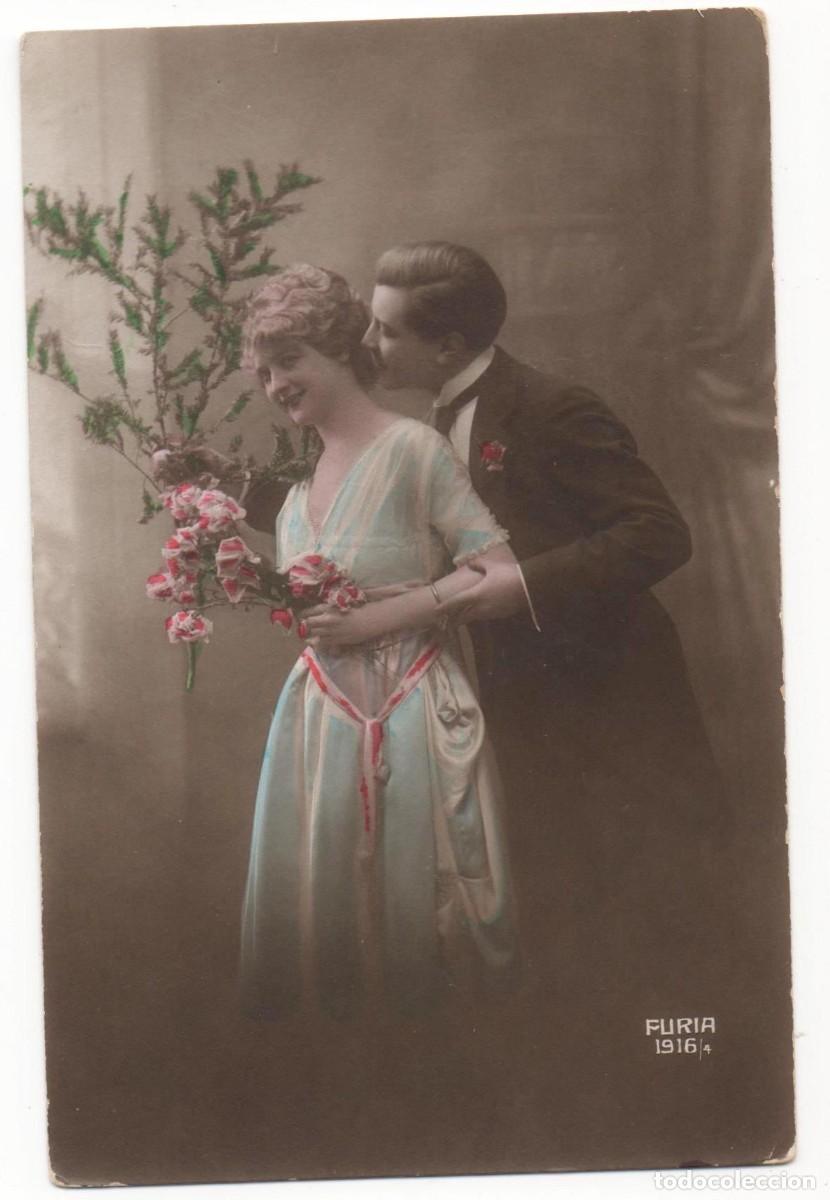 Postales: Postal francesa principios del XX- circulada-Rom&aacute;ntica-