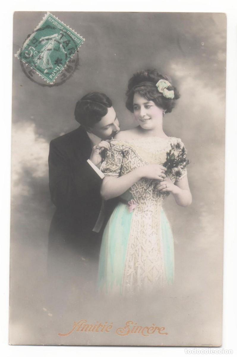Postales: Postal francesa principios del XX- circulada-Rom&aacute;ntica-