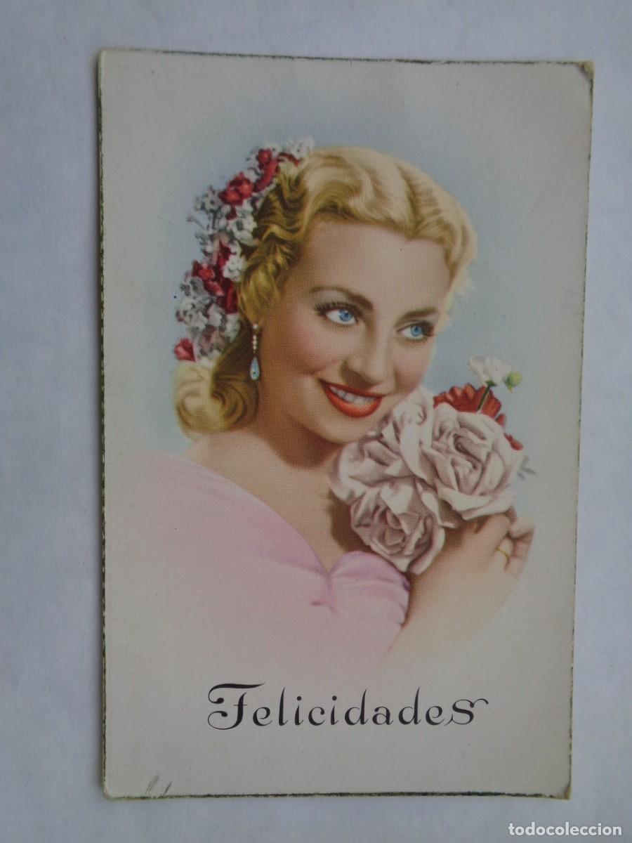 Postales: POSTAL GALANTE CON PRECIOSO RETRATO DE MUJER. A&Ntilde;OS 40 . COLOREADA