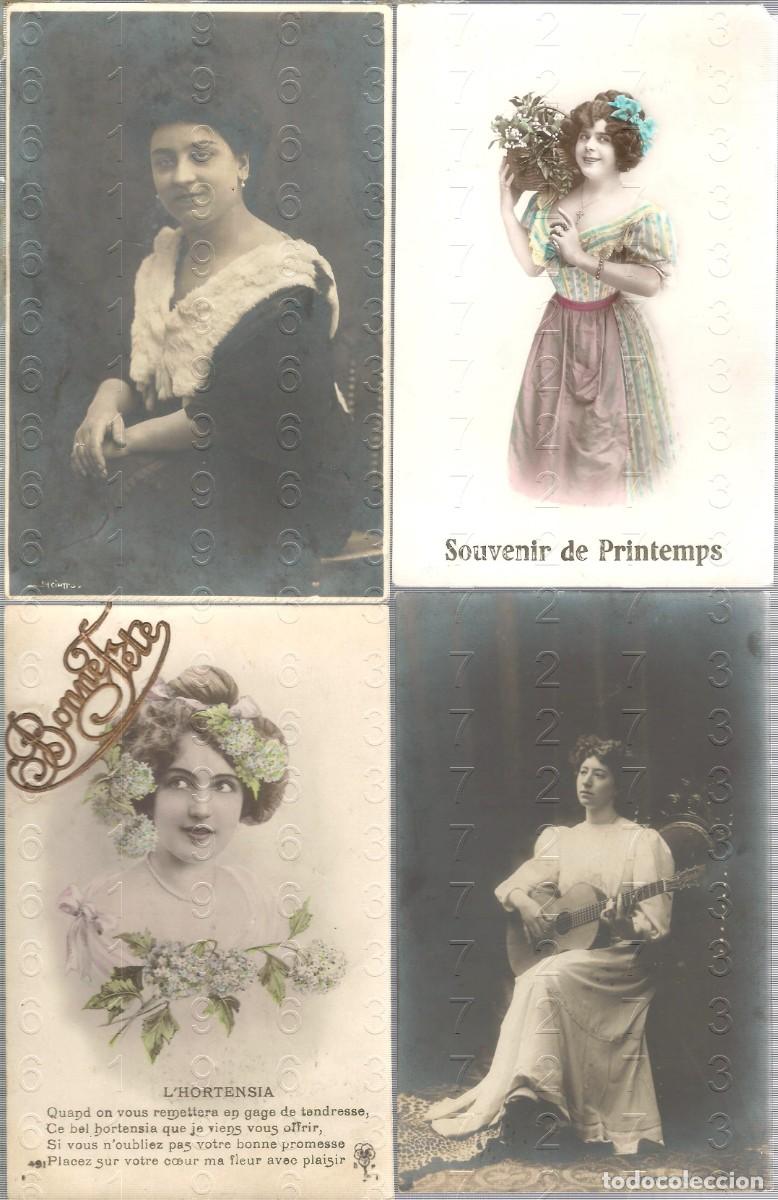 Postales: POSTALES CARTERO Y VIOLINISTA PARISINOS MODERNISMO ART NOUVEAU PST18