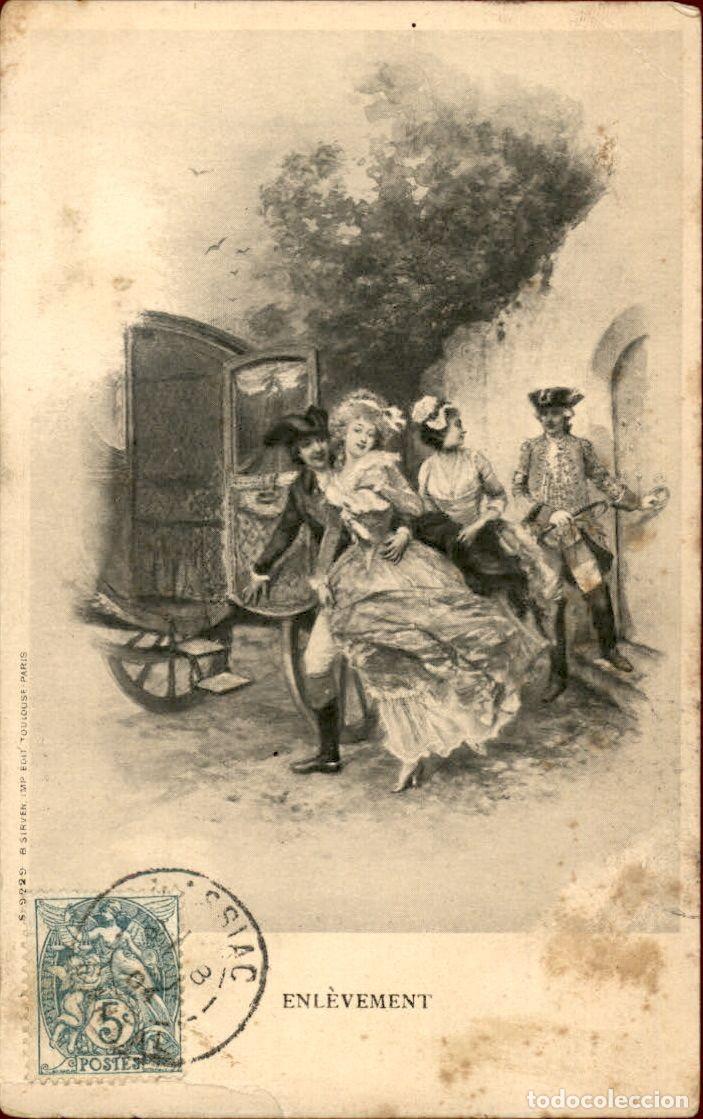 Postkarten: Antigua postal fotografia - Mujeres y Galantes - Circulada - Pareja