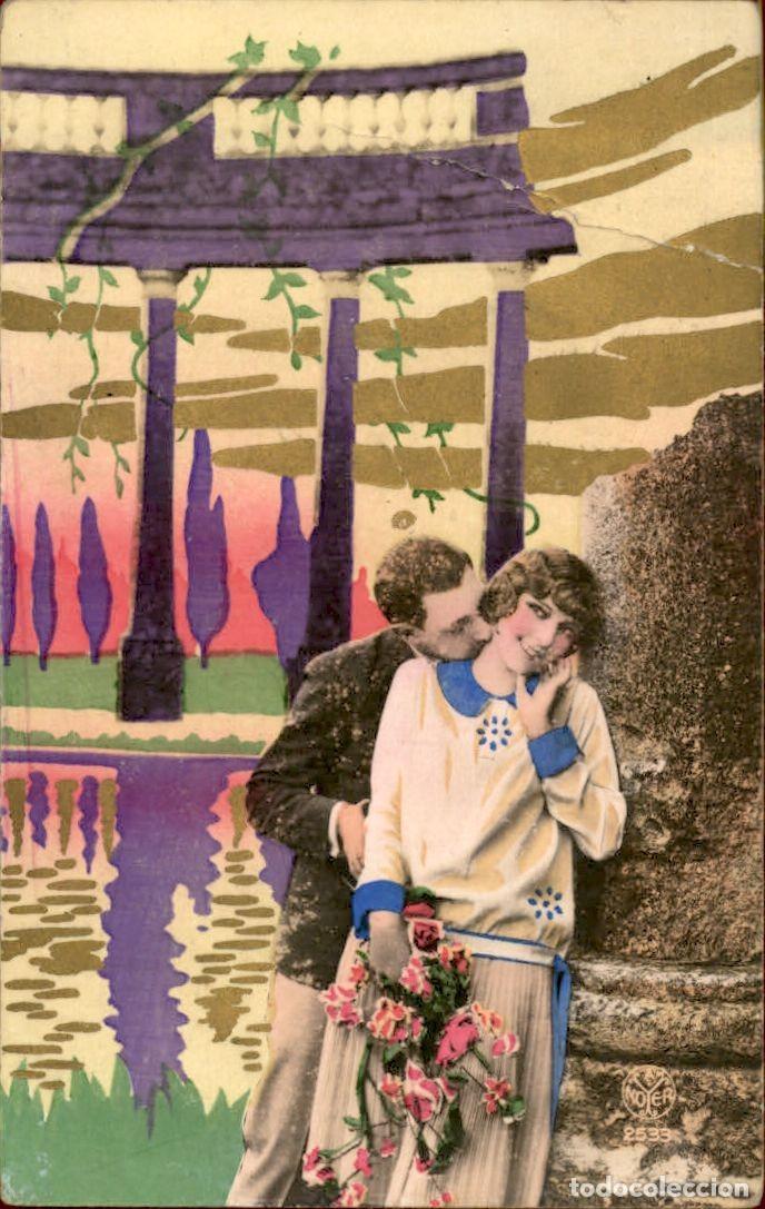 Postkarten: Antigua postal fotografia - Mujeres y Galantes - Circulada - Pareja