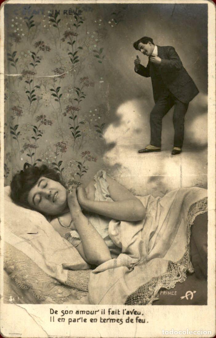 Postkarten: Antigua postal fotografia - Mujeres y Galantes - Circulada - Pareja