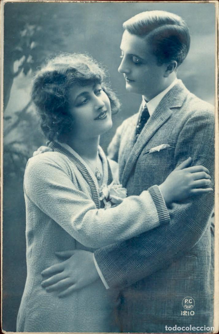 Postales: Antigua postal fotografia - Mujeres y Galantes - Circulada - Pareja - A&ntilde;os 1910/20