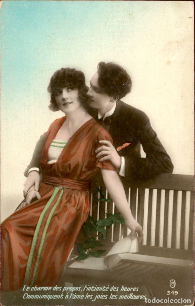 Postales: Antigua postal fotografia - Mujeres y Galantes - Circulada - Pareja - A&ntilde;os 1910/20