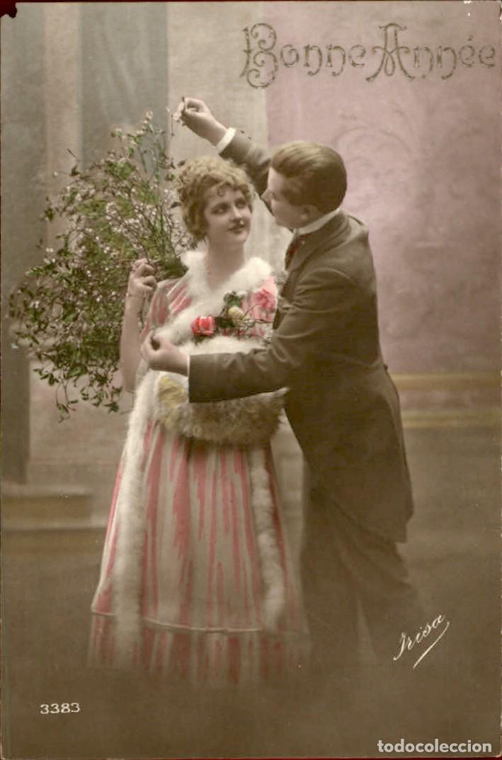 Postales: Antigua postal fotografia - Mujeres y Galantes - Circulada - Pareja - A&ntilde;os 1910/20