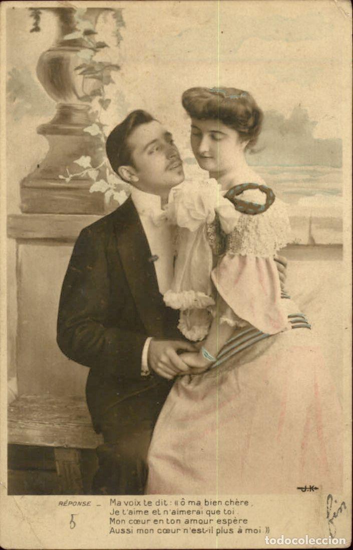Postales: Antigua postal fotografia - Mujeres y Galantes - Circulada - Pareja - A&ntilde;os 1910/20