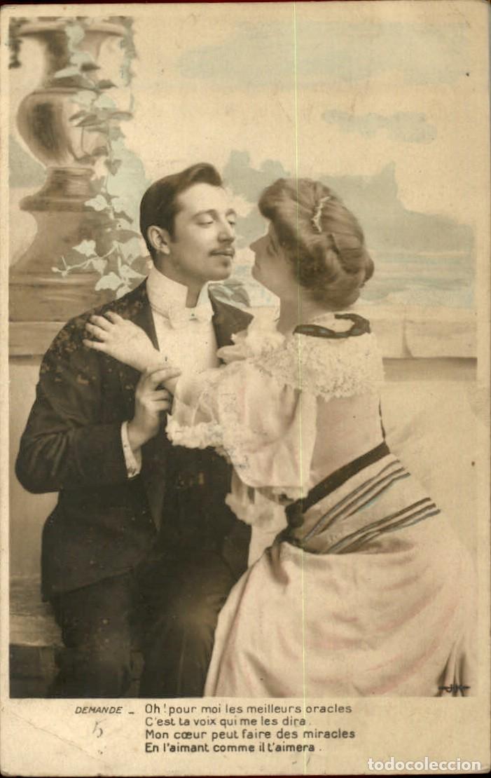 Postales: Antigua postal fotografia - Mujeres y Galantes - Circulada - Pareja - A&ntilde;os 1910/20