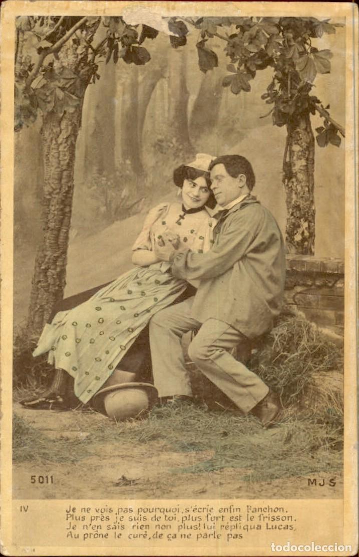 Postales: Antigua postal fotografia - Mujeres y Galantes - Circulada - Pareja - A&ntilde;os 1910/20