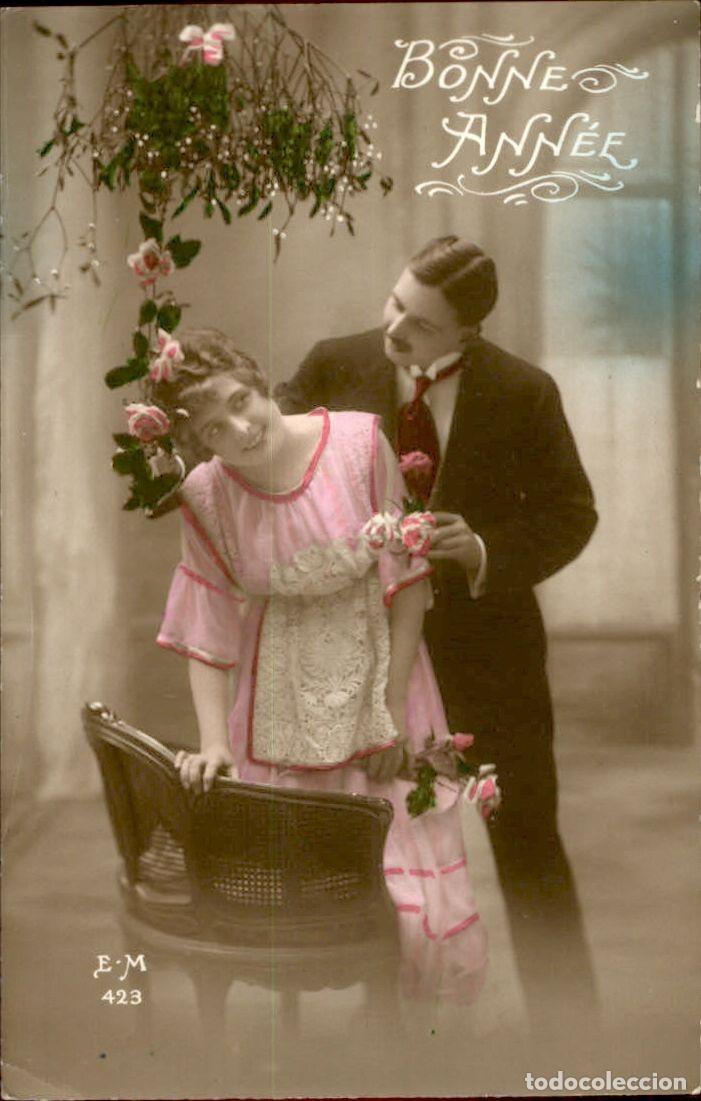Postales: Antigua postal fotografia - Mujeres y Galantes - Circulada - Pareja - A&ntilde;os 1910/20