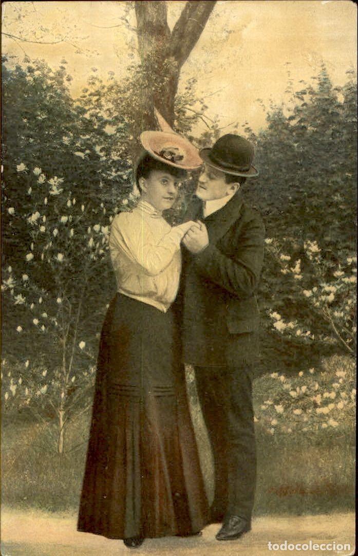 Postales: Antigua postal fotografia - Mujeres y Galantes - Circulada - Pareja - A&ntilde;os 1910/20