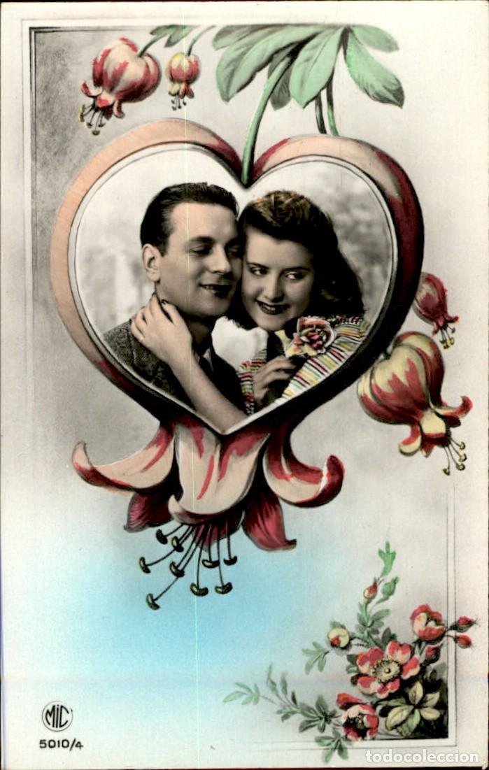 Postales: Antigua postal fotografia - Mujeres y Galantes - Circulada - Pareja - A&ntilde;os 1910/20