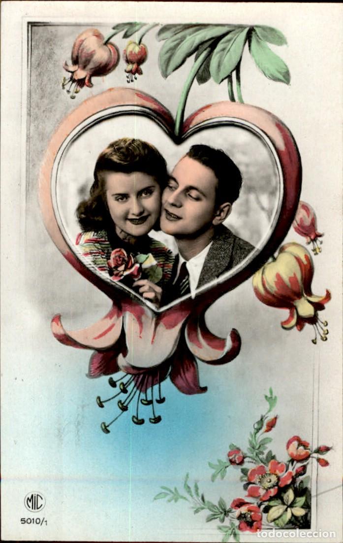 Postales: Antigua postal fotografia - Mujeres y Galantes - Circulada - Pareja - A&ntilde;os 1910/20