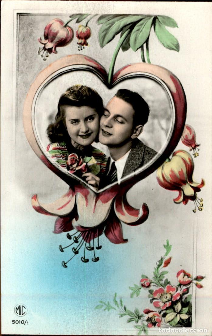 Postales: Antigua postal fotografia - Mujeres y Galantes - Circulada - Pareja - A&ntilde;os 1910/20