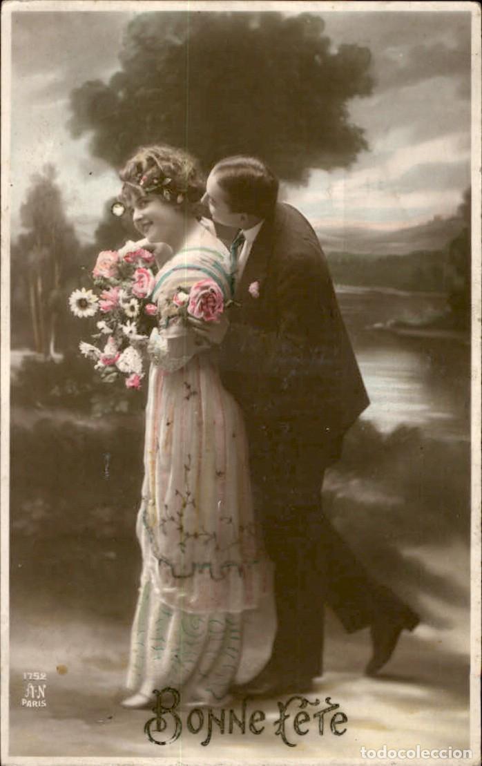 Postales: Antigua postal fotografia - Mujeres y Galantes - Circulada - Pareja - A&ntilde;os 1910/20