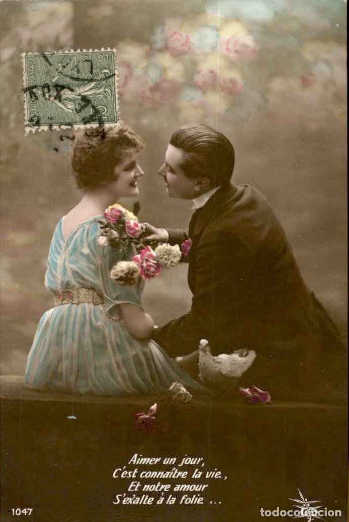 Postales: Antigua postal fotografia - Mujeres y Galantes - Circulada - Pareja - A&ntilde;os 1910/20