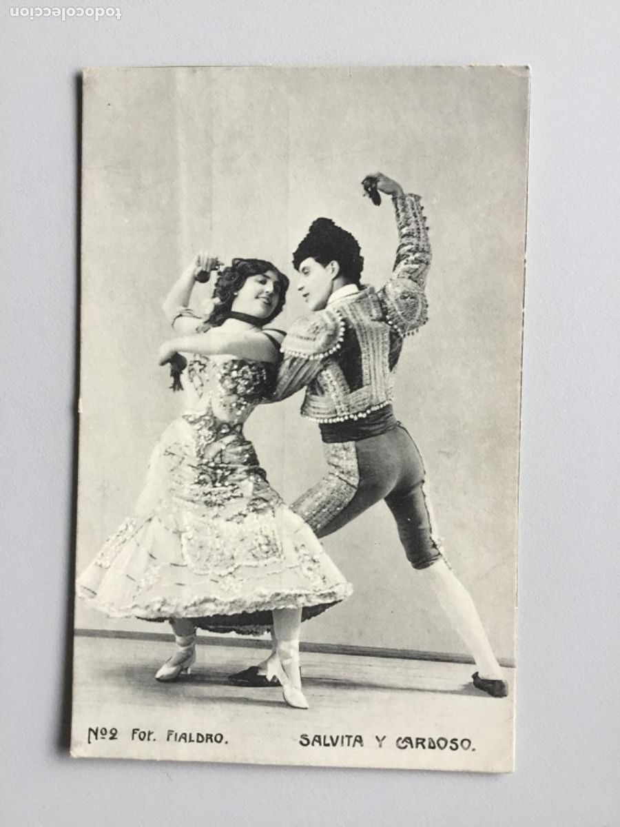 Postkarten: SALVITA Y CARDOSO // PAREJA DE BAILE // FOT&Oacute;GRAFO FIALDRO N&ordm;2// SIN DIVIDIR, SIN CIRCULAR