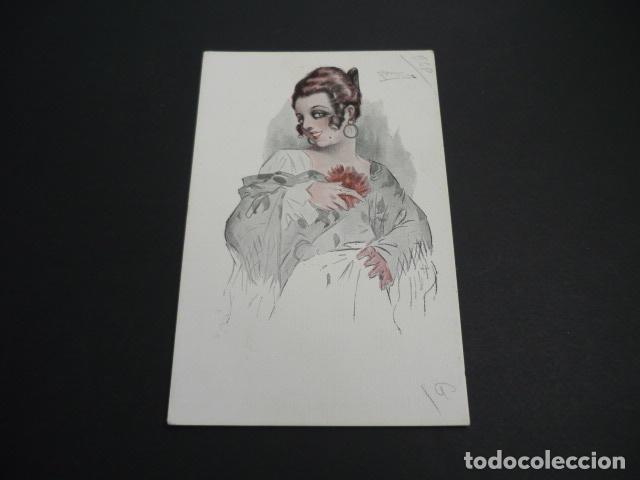 Cartoline: MUJER ELEGANTE ANTIGUA POSTAL