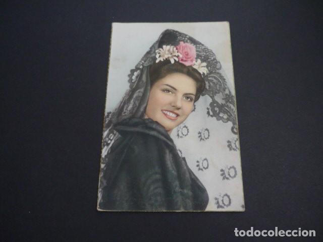 Postales: MUJER CON MANTILLA POSTAL - Foto 1