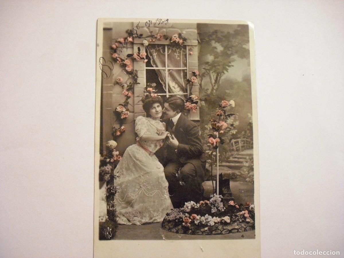 Postales: ANTIGUA POSTAL DE PAREJA. ESCRITA 1908. - Foto 1