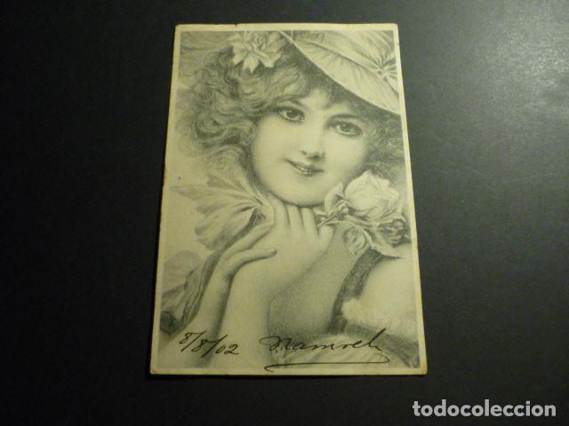 Postales: MUJER ELEGANTE POSTAL ILUSTRADA - Foto 1