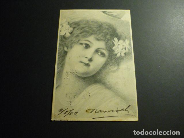 Cartoline: MUJER ELEGANTE POSTAL ILUSTRADA