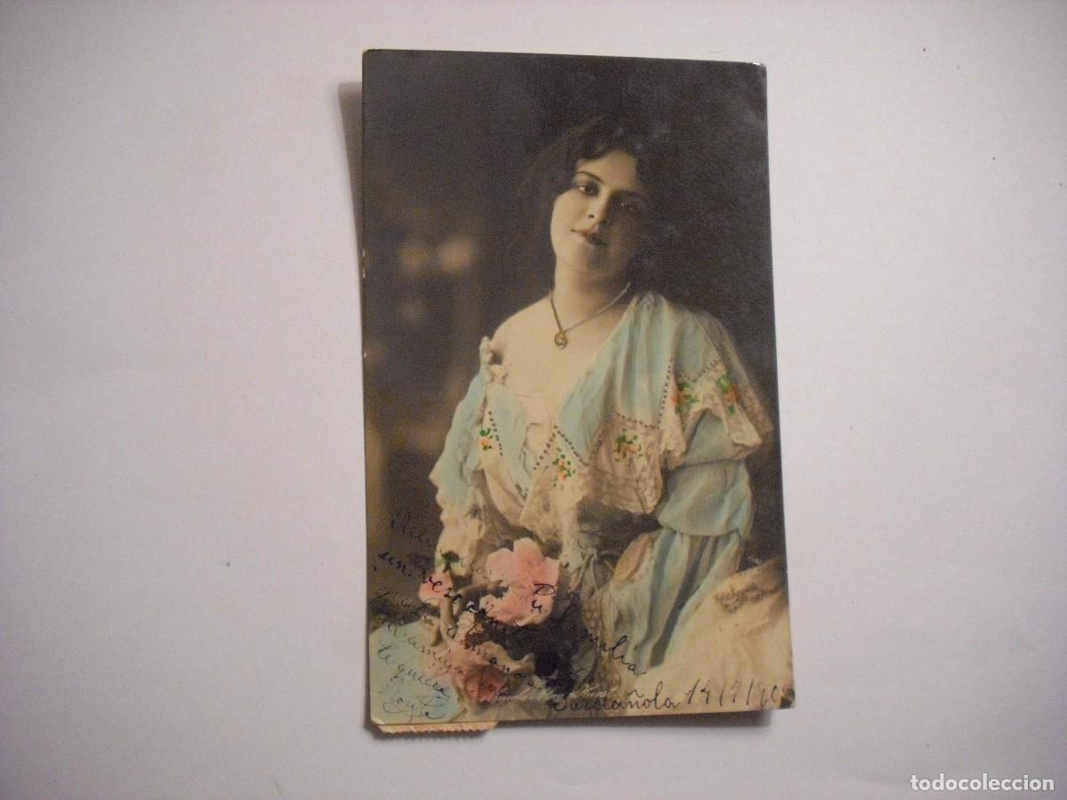Postales: ANTIGUA POSTAL DE MUJER. CIRCULADA 1908 - Foto 1