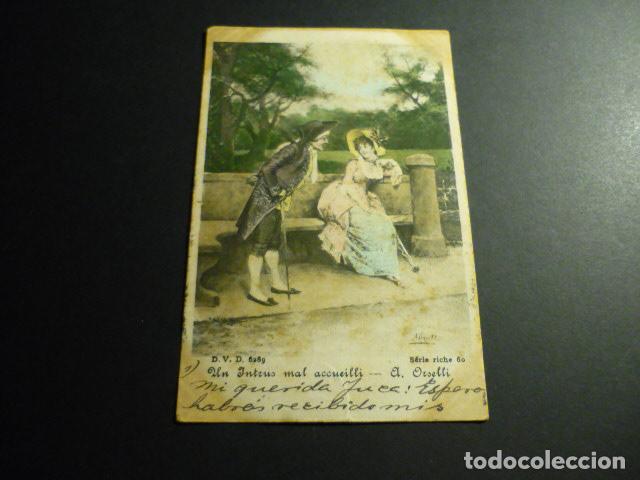 Postais: PAREJA ELEGANTE POSTAL ILUSTRADA