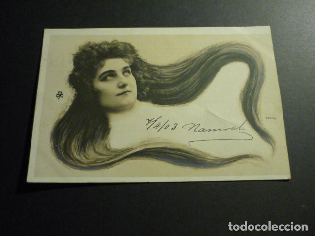 Cartoline: MUJER CON CABELLOS SUELTOS POSTAL MODERNISTA ART NOUVEAU
