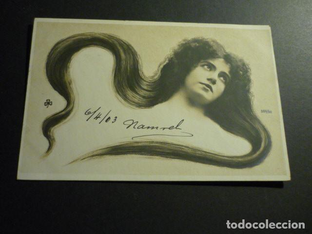 Postais: MUJER CON CABELLOS SUELTOS POSTAL MODERNISTA ART NOUVEAU