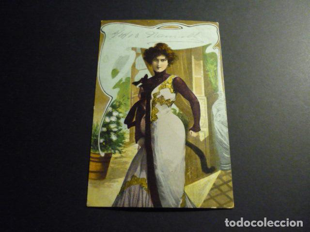 Postales: MUJER ELEGANTE POSTAL ILUSTRADA - Foto 1