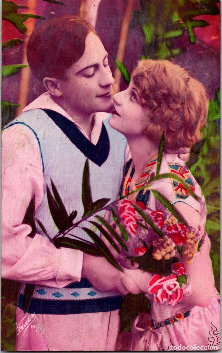 Postales: Pareja - Novios - Fotocelere 131/? - Coloreada - 139x88mm