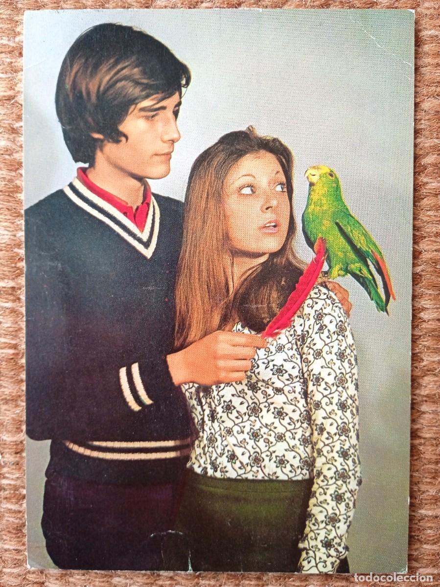 Postales: PAREJA CON LORO - Foto 1
