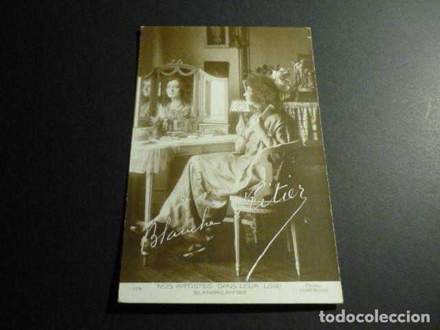 Cartoline: BLANCHE RITIER ARTISTA ANTE EL ESPEJO POSTAL