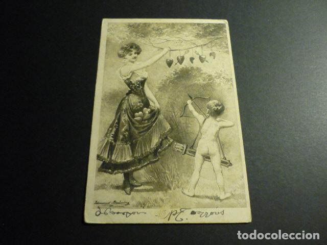 Postais: MUJER Y CUPIDO POSTAL
