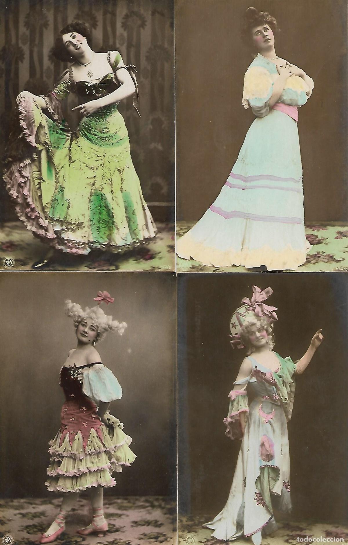 Cartoline: SERIE DE CINCO POSTALES ANTIGUAS-MODELOS (Principios a&ntilde;os 20)