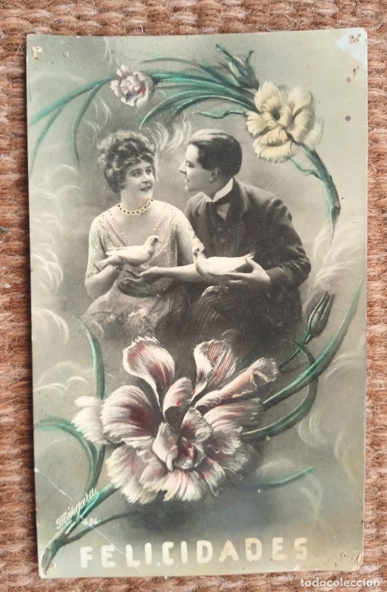 Cartoline: PAREJA - POSTAL ROMANTICA - FELICIDADES