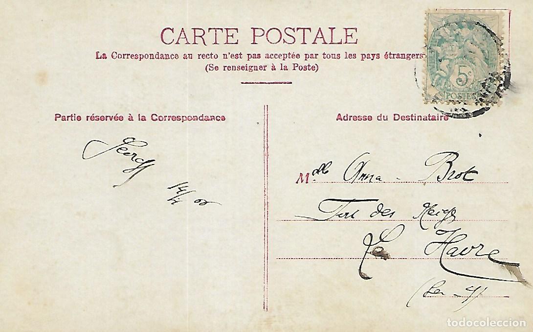 Postales: POSTAL MODERNISTA CIRCULADA EN 1906 - Foto 2
