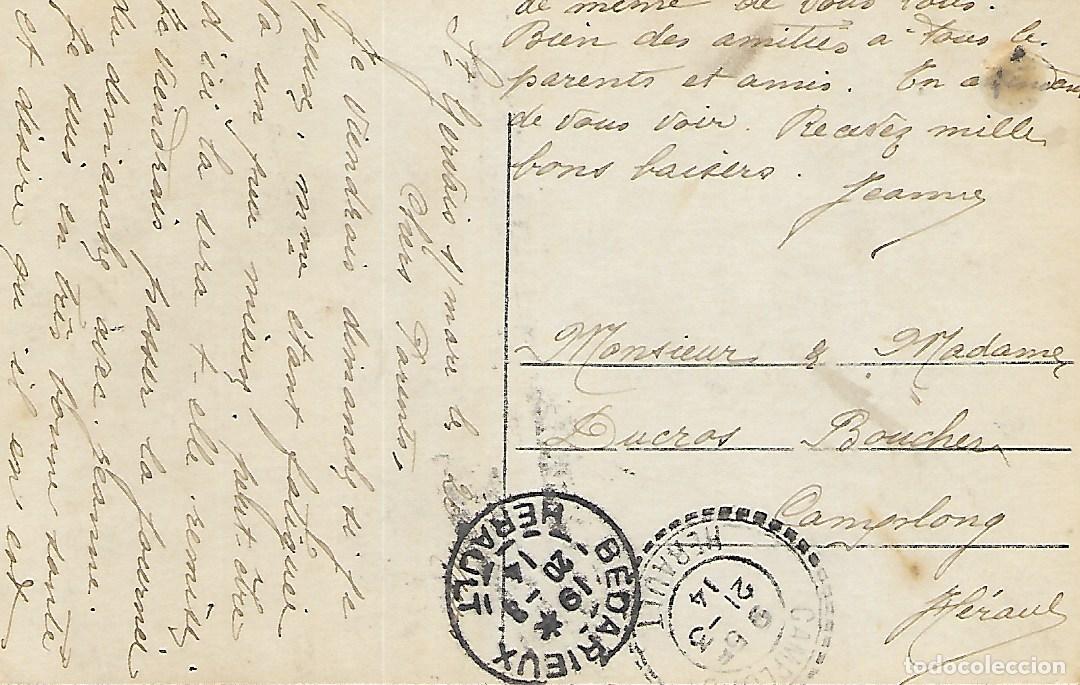 Postales: ANTIGUA POSTAL-DAMA EN VENTANA (1914) - Foto 2