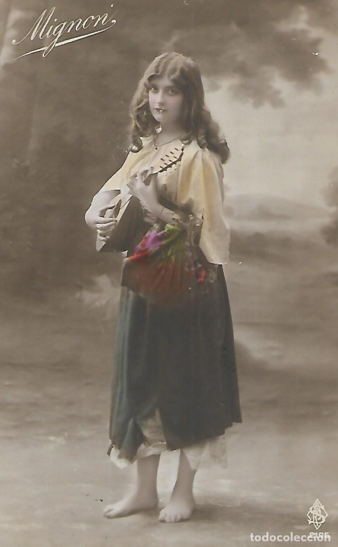 Postales: ANTIGUA POSTAL-MIGNON TOCANDO LA MANDOLINA (1913) - Foto 1