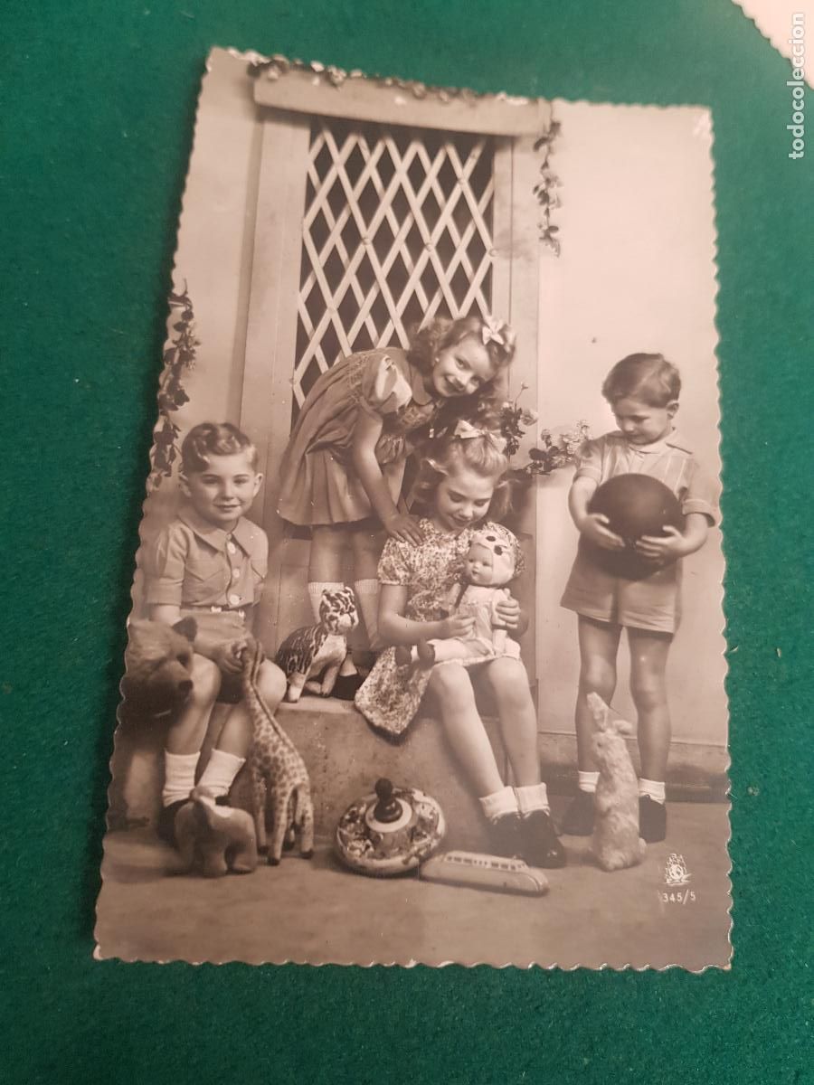Postales: NI&Ntilde;OS ALEGRES JUGANDO EL BARCO 345/5 - Foto 1