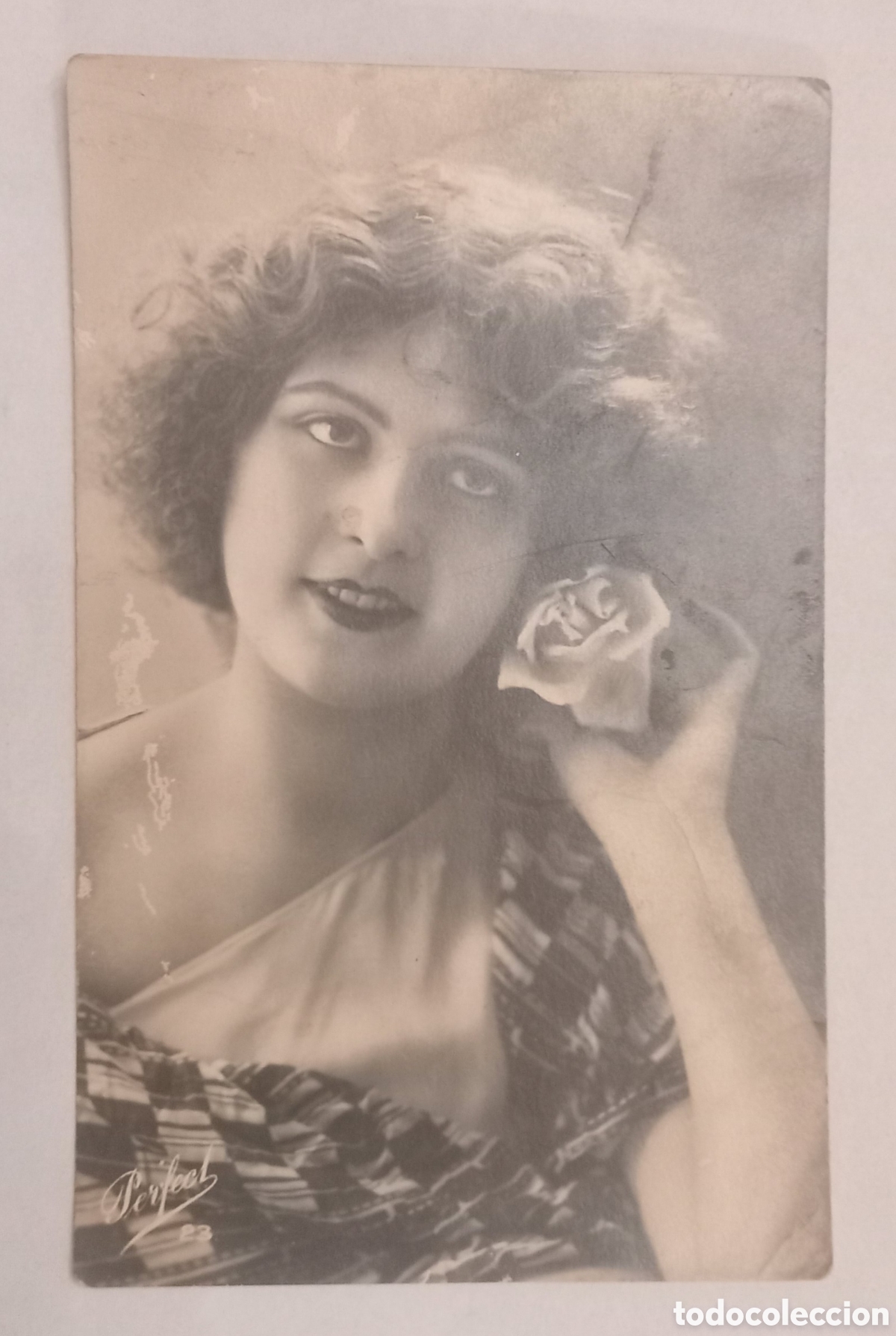 Postais: Antigua postal rom&aacute;ntica francesa 1929