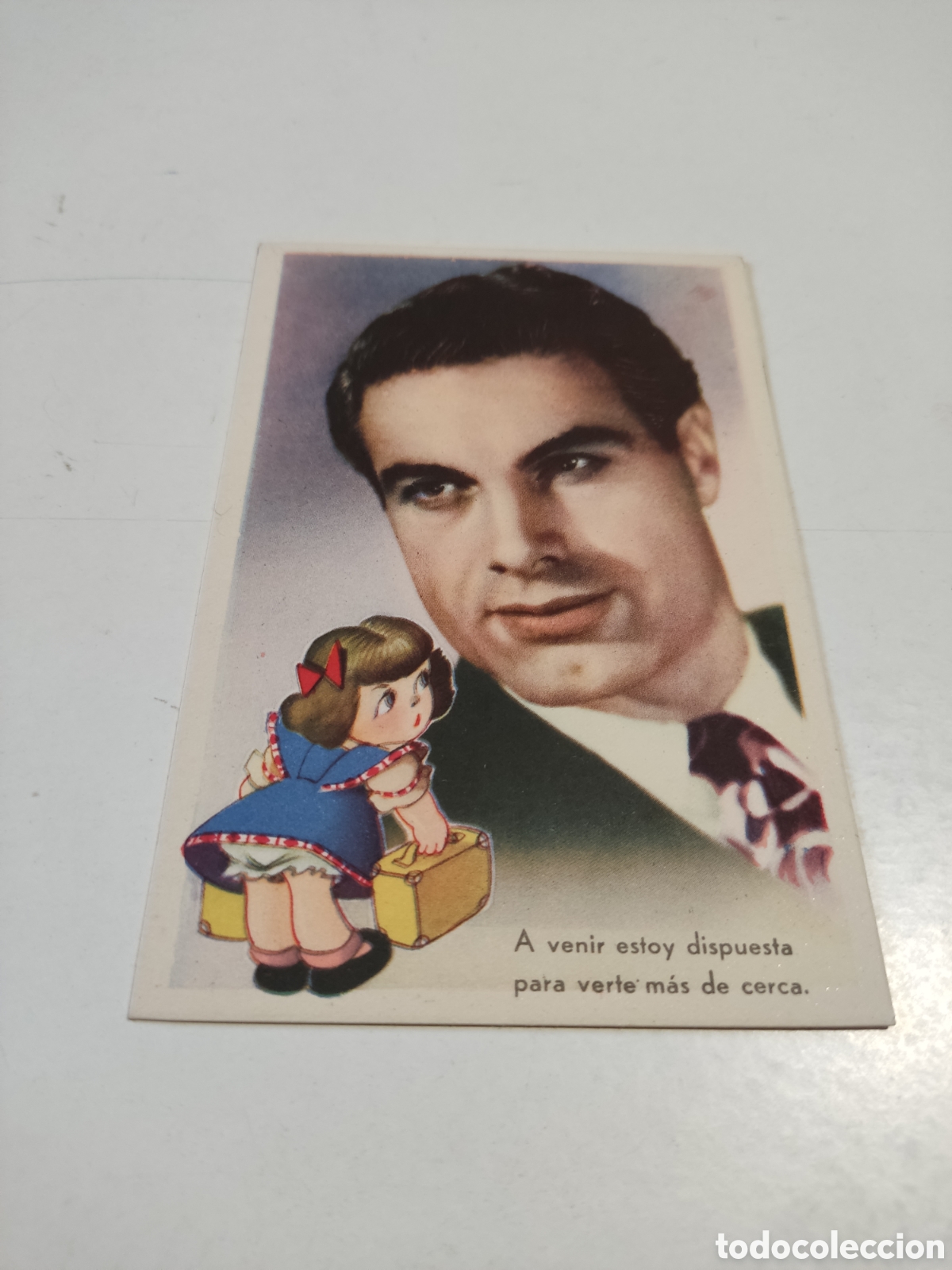 Postais: Postal dibujo ni&ntilde;a y Gal&aacute;n hombre