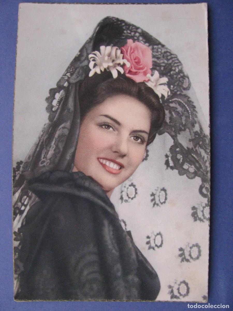 Postais: POSTAL DE UNA MUJER CON MANTILLA. C. Y Z. 514/A.